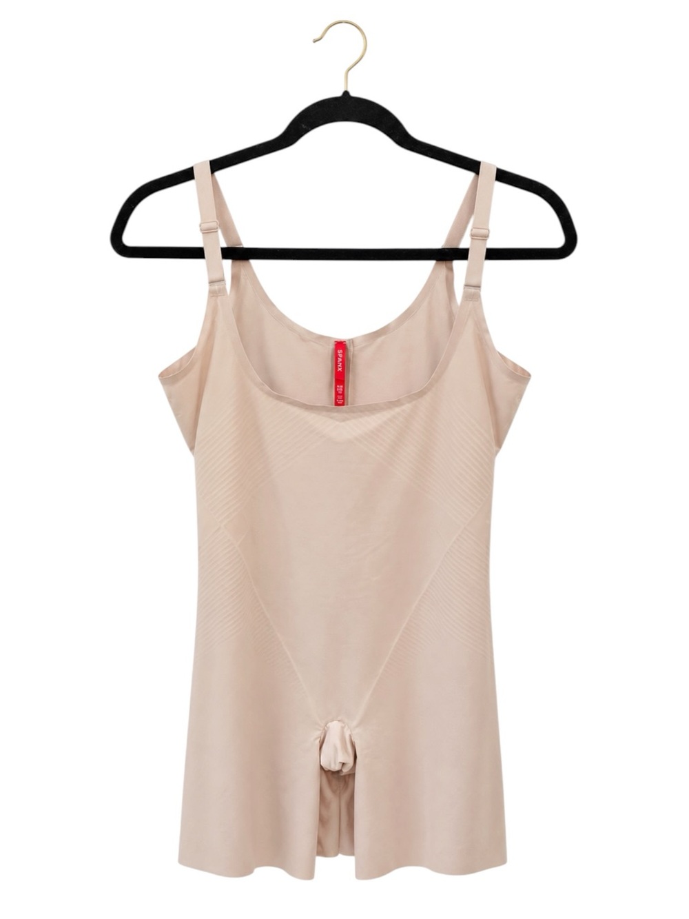 SPANX Thinstincts 2.0 Open Bust Mid Thigh Shaping Bodysuit Nude XL‎